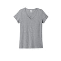 women's grey v neck t-shirt