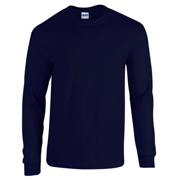 navy blue Gildan Unisex Long Sleeve Ultra Cotton T-Shirt - NextDayCustom